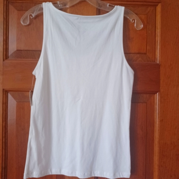 ECOLOGIE SCOOP NECK TANK TOP NWT WHITE SIZE SMALL - Picture 11 of 16
